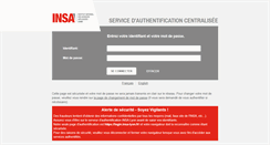 Desktop Screenshot of login.insa-lyon.fr